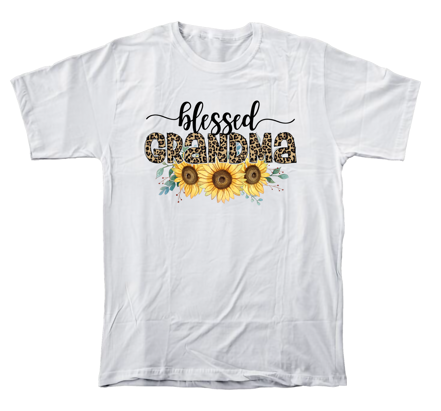 Blessed Grandma Black White Tee