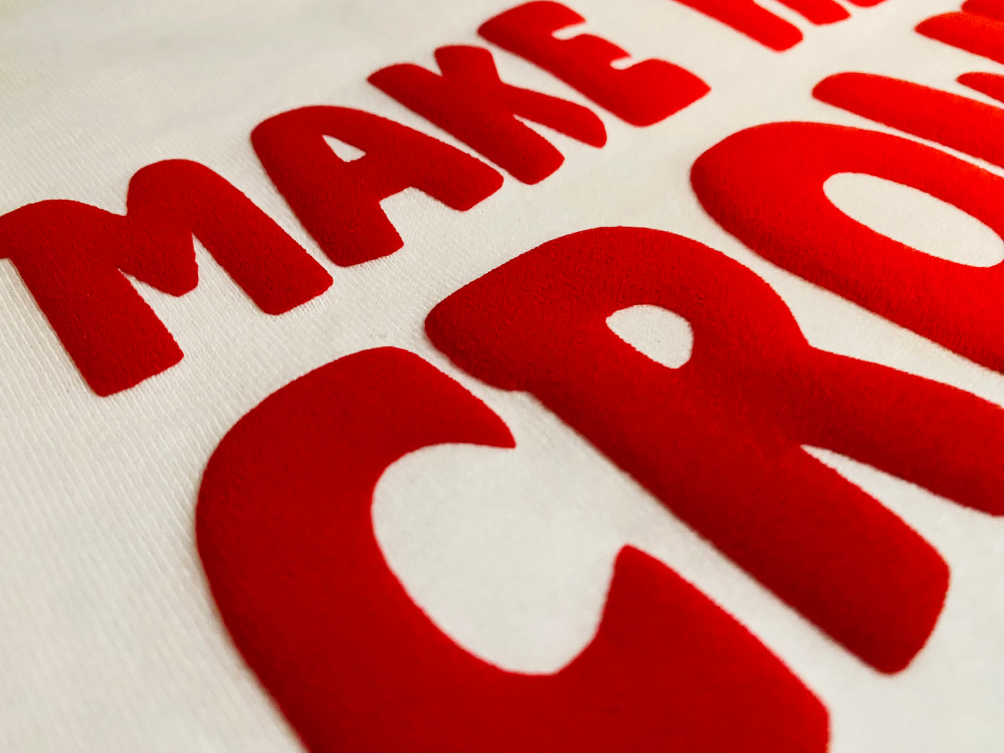 Make Heaven Crowded Puff Print Unisex White T-shirt