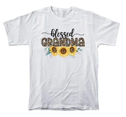Blessed Grandma Black White Tee